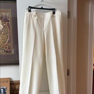 Ann Taylor Cream Boot Cut Pants